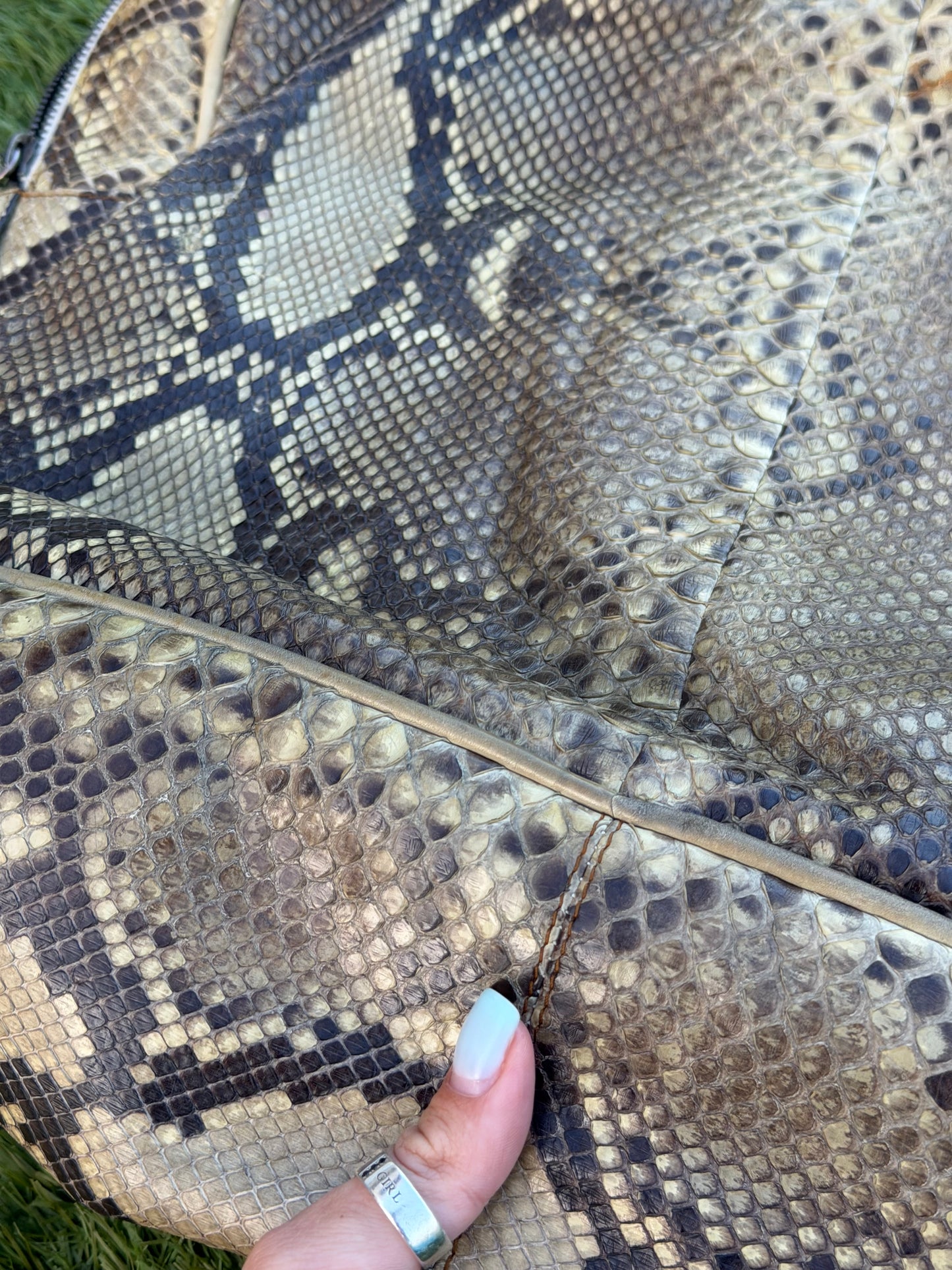 Christian Dior Gaucho Double Saddle Bag Python & Crocodile | John Galliano Era ~2005