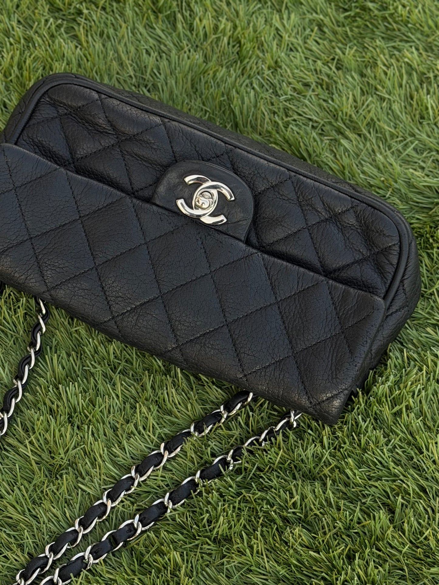 CHANEL EAST WEST FLAP BAG