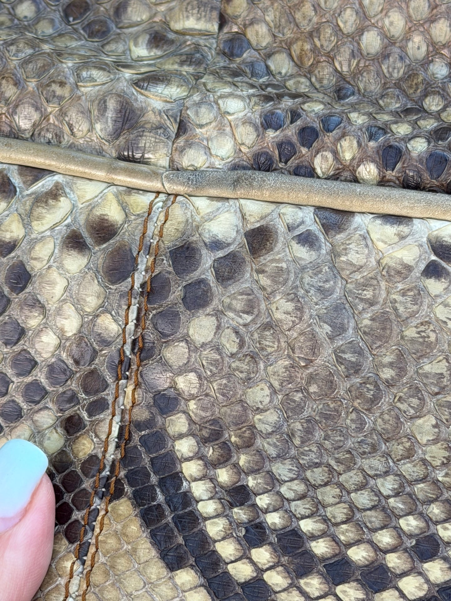 Christian Dior Gaucho Double Saddle Bag Python & Crocodile | John Galliano Era ~2005