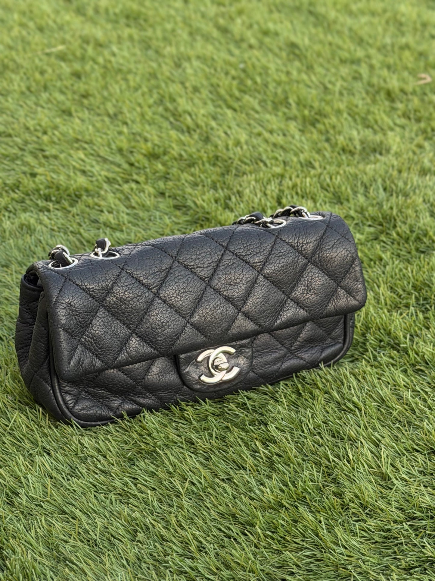 CHANEL EAST WEST FLAP BAG