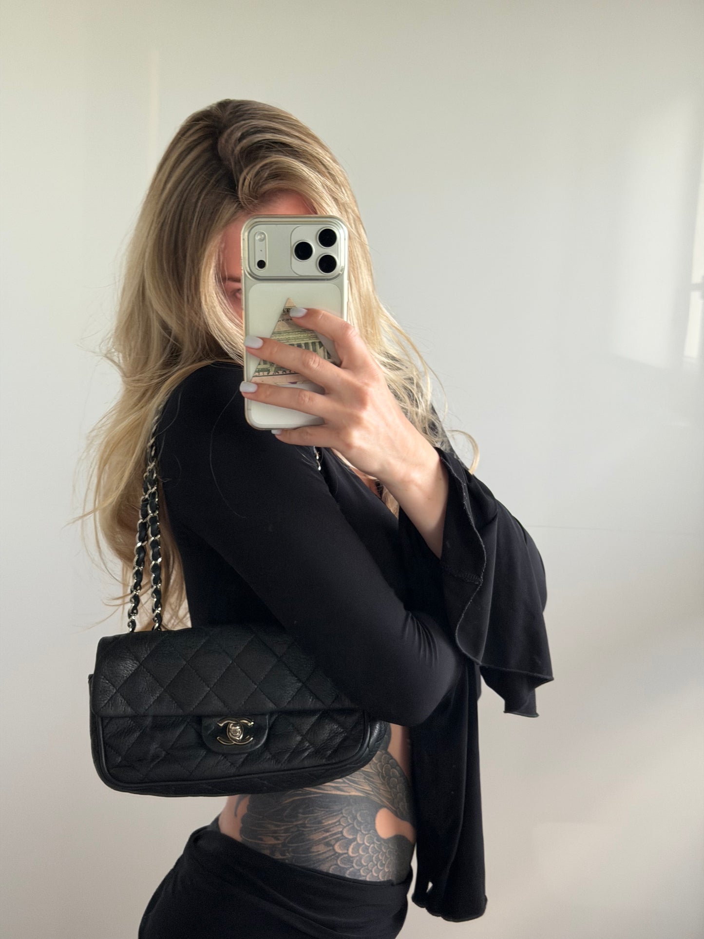 CHANEL EAST WEST FLAP BAG