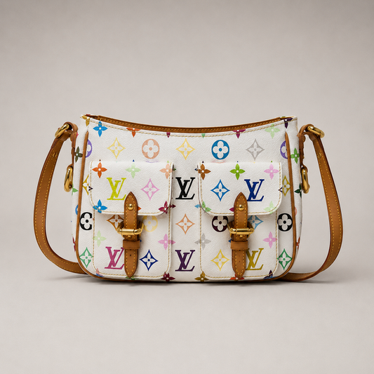 LOUIS VUITTON THEDA PM MULTICOLOR MONOGRAM SHOULDER BAG | TAKASHI MURAKAMI ~2003