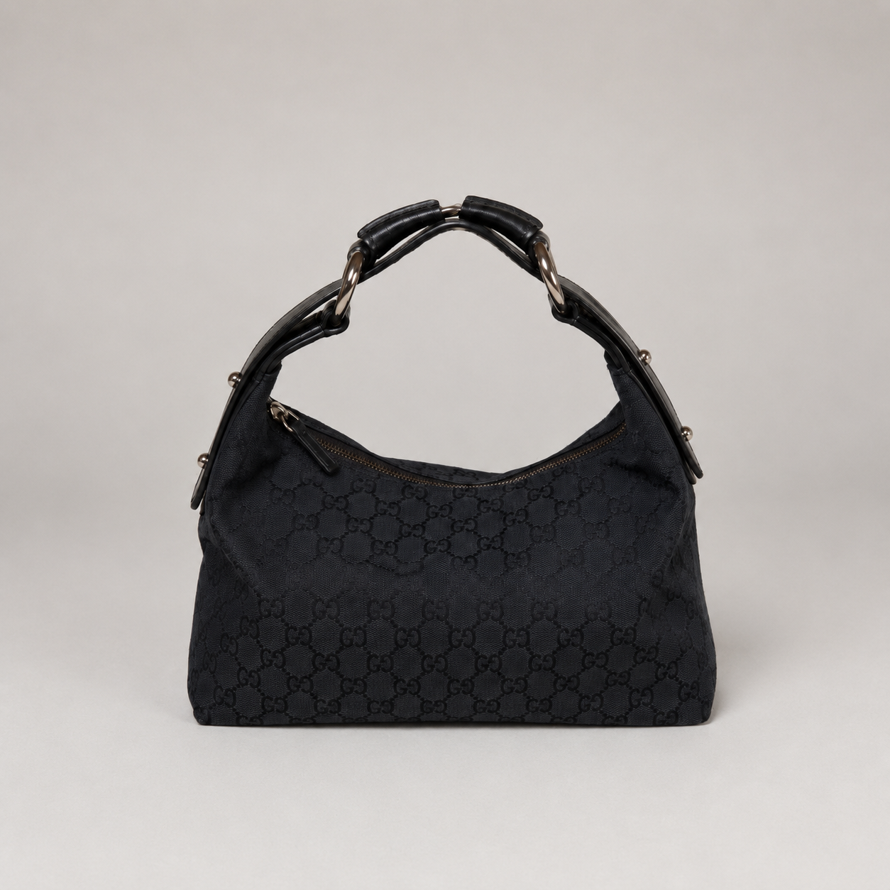 GUCCI HORSEBIT GG CANVAS SHOULDER BAG